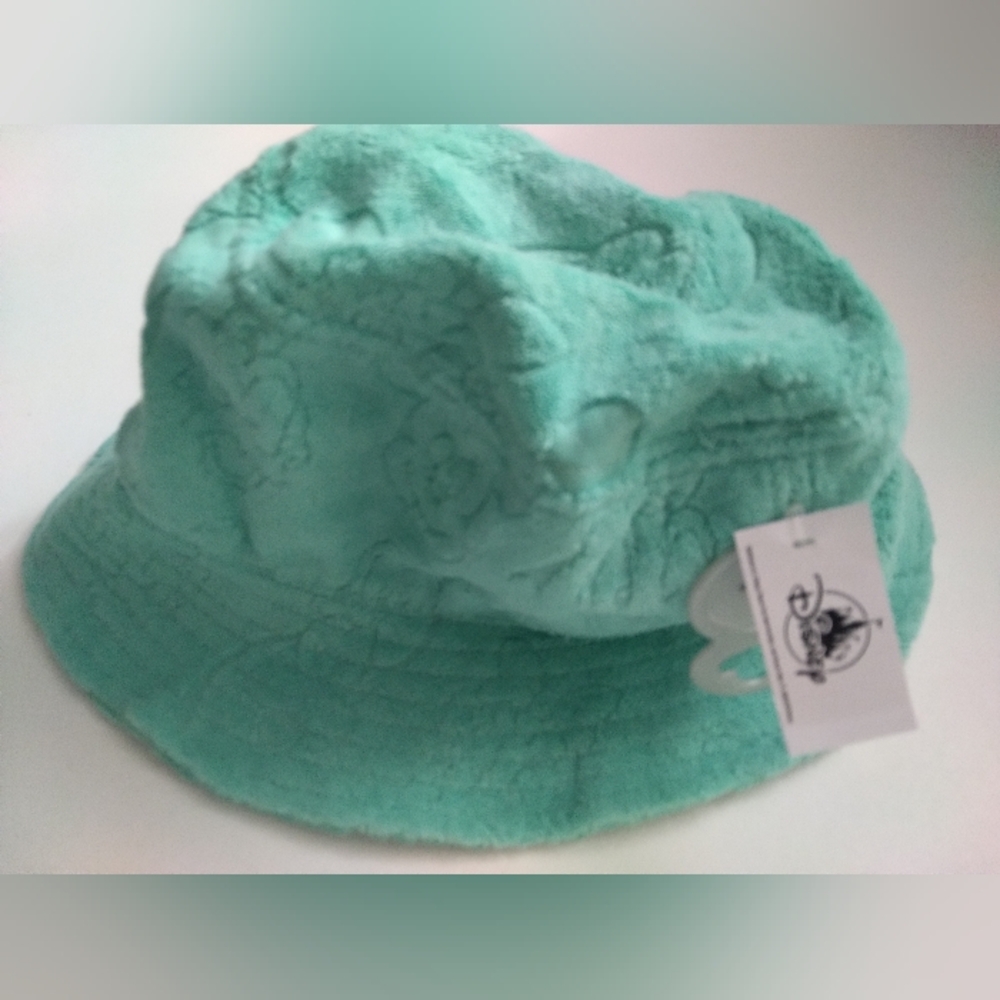 Disney Terry Cloth Bucket Hat Mint Green Adult Mickey Donald Goofy New - Picture 3 of 3